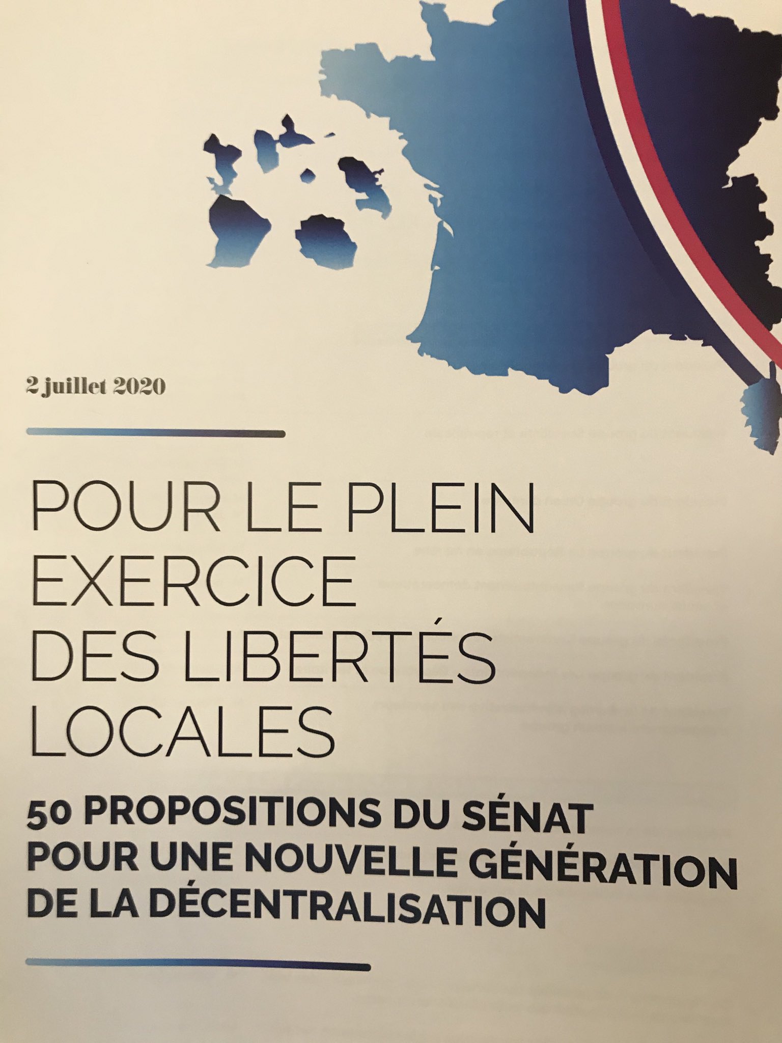 Les propositions du Sénat pour le plein exercice des libertés locales