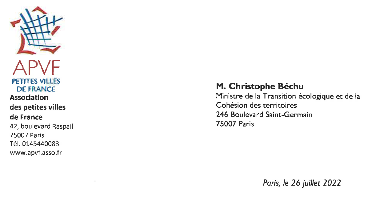 Publicité et mobilier urbain : l'APVF écrit au ministre de la Transition écologique et de la Cohésion des territoires