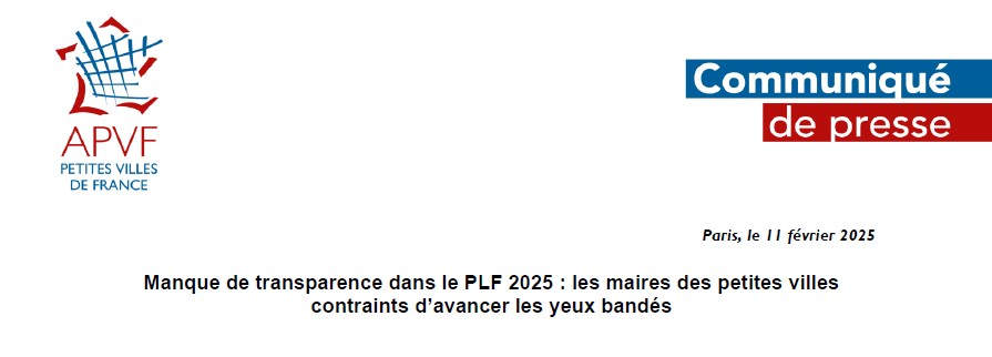 Manque de transparence dans le PLF 2025 : les maires des petites villes contraints d’avancer les yeux bandés