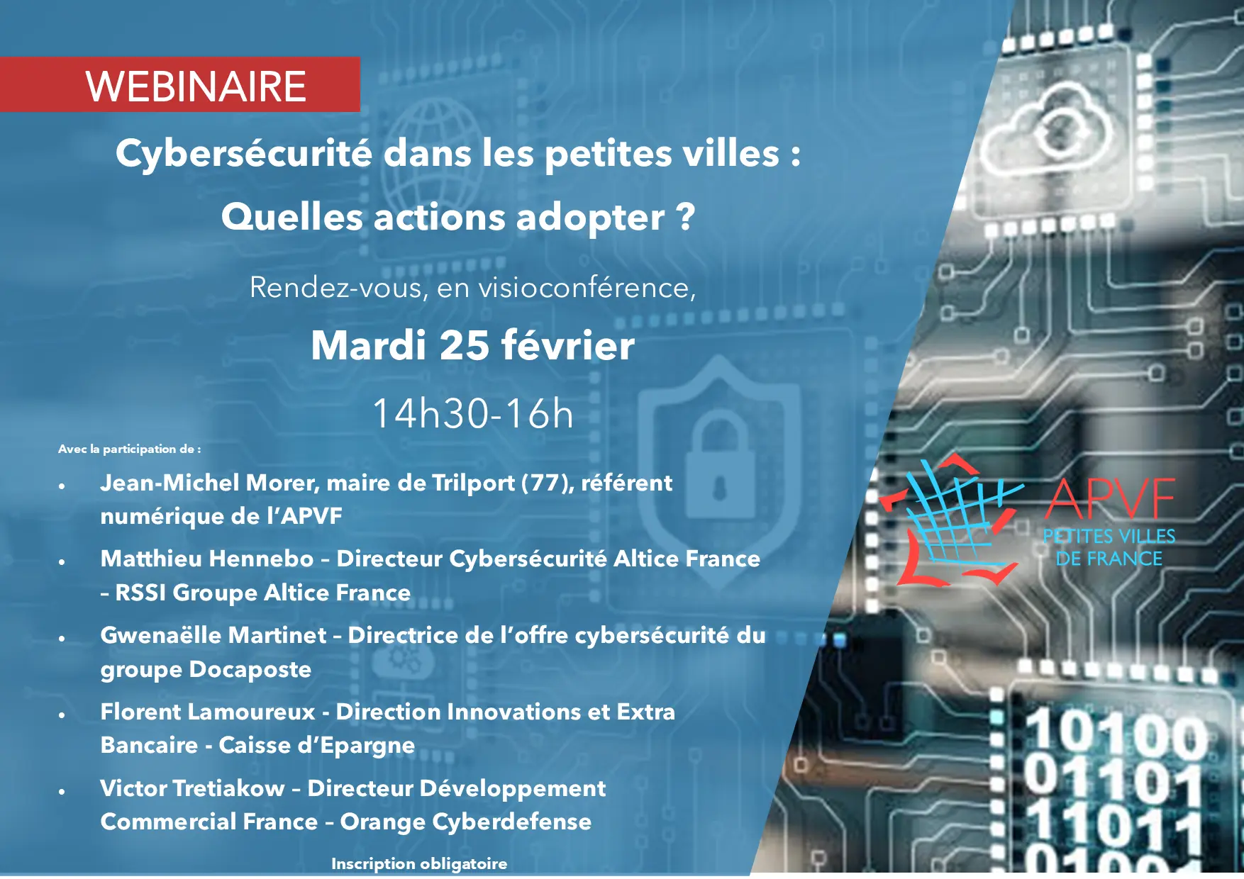 WEBINAIRE : cybersécurité dans les petites villes, quelles actions adopter ?